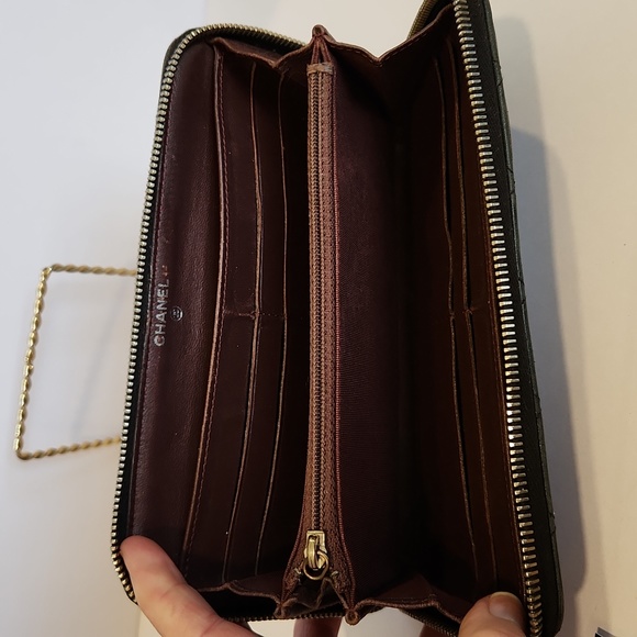 Chanel Lambskin Quilted Zip Long Wallet - Picture 10 of 13